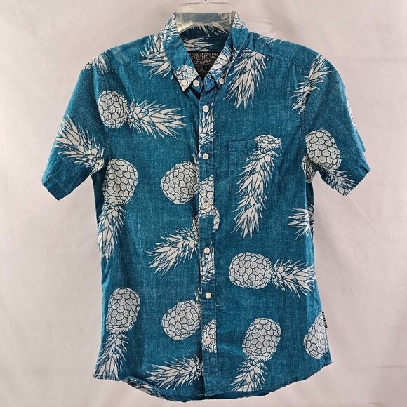 Brooklyn Cloth Men’s Pineapple Print Hawaiian SS Button Down Shirt - Size Small - Picture 16 of 16